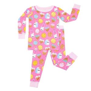 Little Sleepies Pink Cookies & Milk Two-Piece Pajama Set